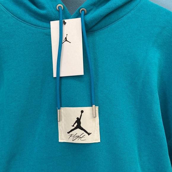 Jordan Essentials Flight Hoodie Teal Mens size L XL - Picture 4 of 7